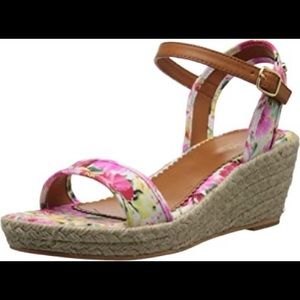 polo ralph lauren kids carmen floral wedge sandal